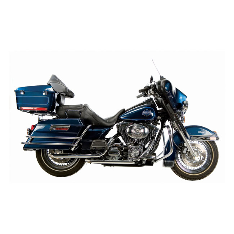 PAUGHCO, DRAG PIPES (40"). CHROME INCL. HARDWARE. HEATSHIELD FRONT 906 902190