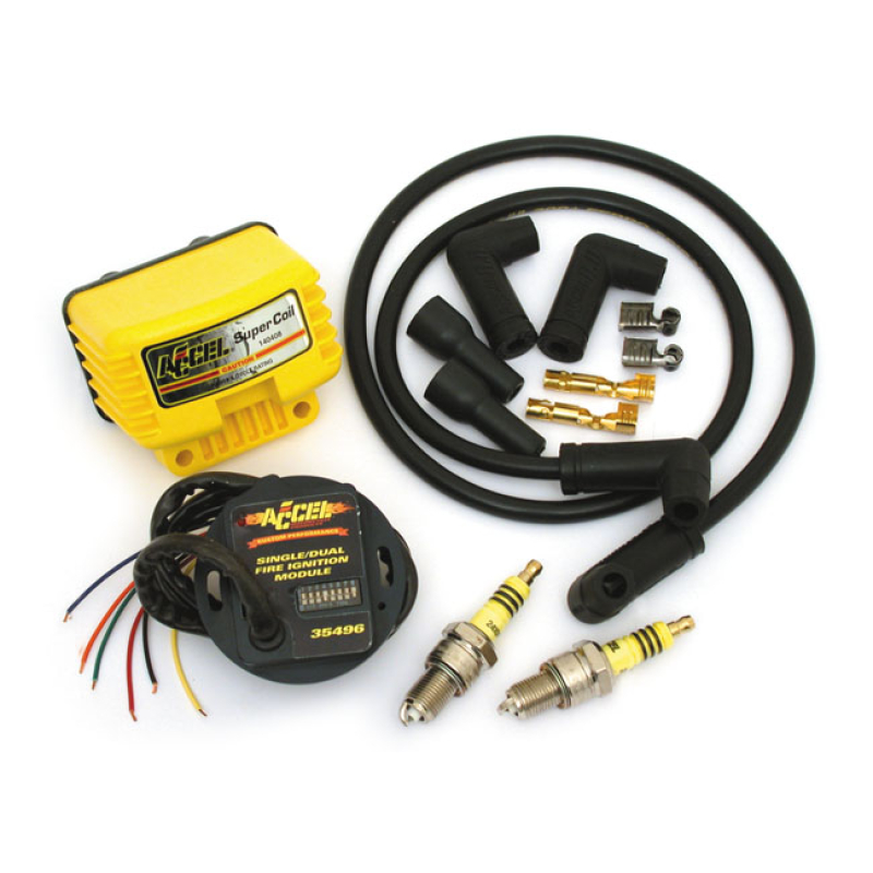 ACCEL, SINGLE FIRE IGNITION SYSTEM KIT COMPLETE KIT. INCLUDES THE 9026 902627