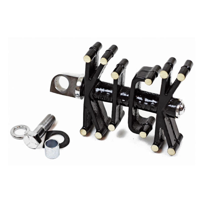 PAUGHCO, 'OLD STF' BRASS KICK PEDAL. BLACK BLACK PAINTED.  SOLID BRASS 902852