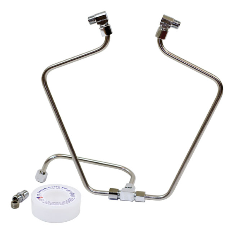 PAUGHCO, 'OLD STF' DUAL ROCKER BOX OIL LINES. STAINLESS WITH STAINLESS 902853