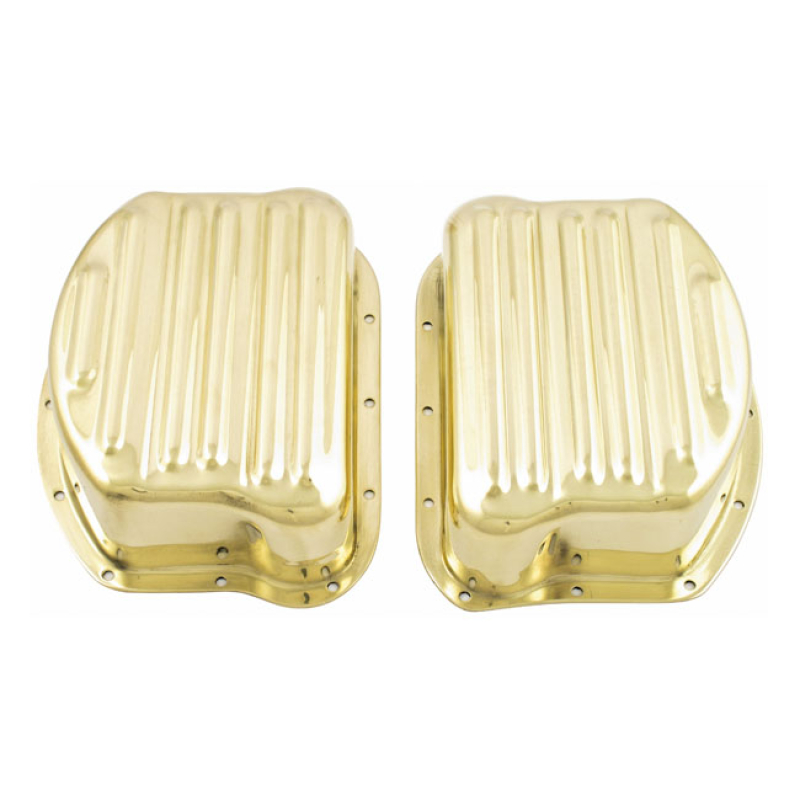 PAUGHCO, ROCKER COVERS. RIBBED STYLE BRASS. POLISHED 902926