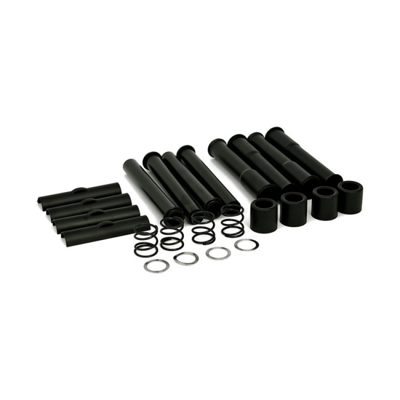 COMPLETE L79-84 SHOVEL PUSHROD COVER KIT. BLACK SATIN BLACK FINISH. O- 904099
