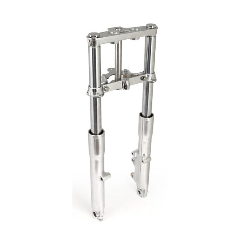 FLST 84-99 OEM STYLE FRONT END ASSEMBLY. POLISHED POLISHED ALUMINUM LO 904124