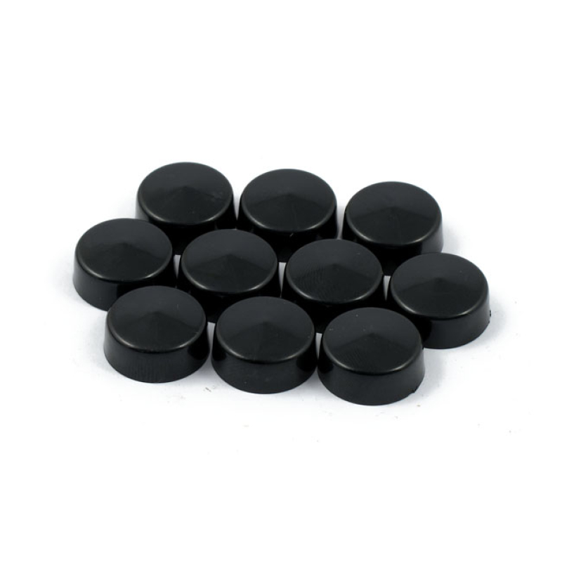 SMOOTHTOPPS, PUSH-ON COVER KIT. BLACK 9-PIECE WINDSHIELD SCREW COVERS; 905142