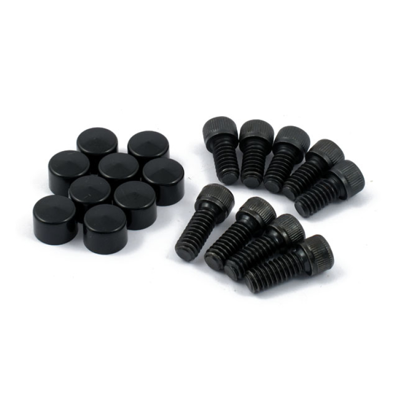 SMOOTHTOPPS, PUSH-ON COVER & BOLT KIT BLACK; PRIMARY, FITS DERBY & INS 905169