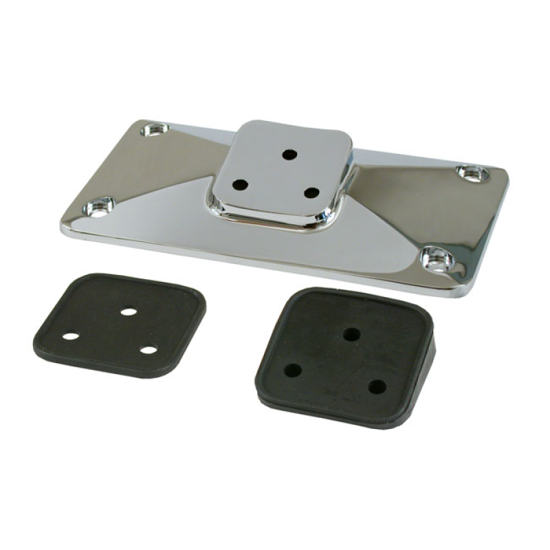 LICENSE PLATE BRACKET, PYRAMID. CHROME CHROME. PYRAMID STYLE. WITH 3-H 905251