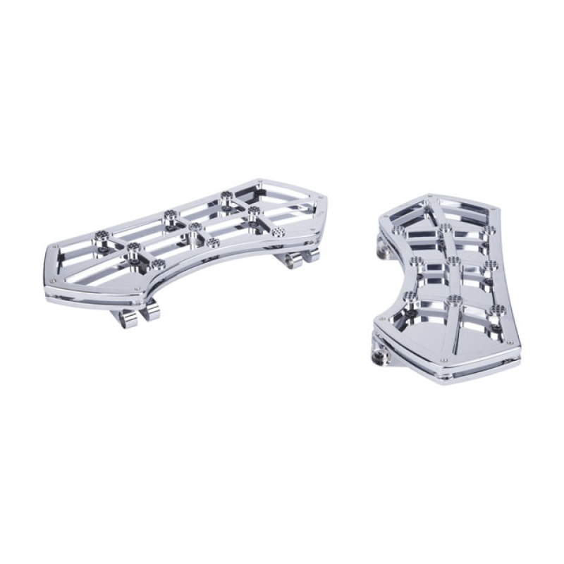 VITY'S DESIGN, DIAMOND RIDER FLOORBOARDS. CHROME CHROME. STYLE-ICONIC 906251