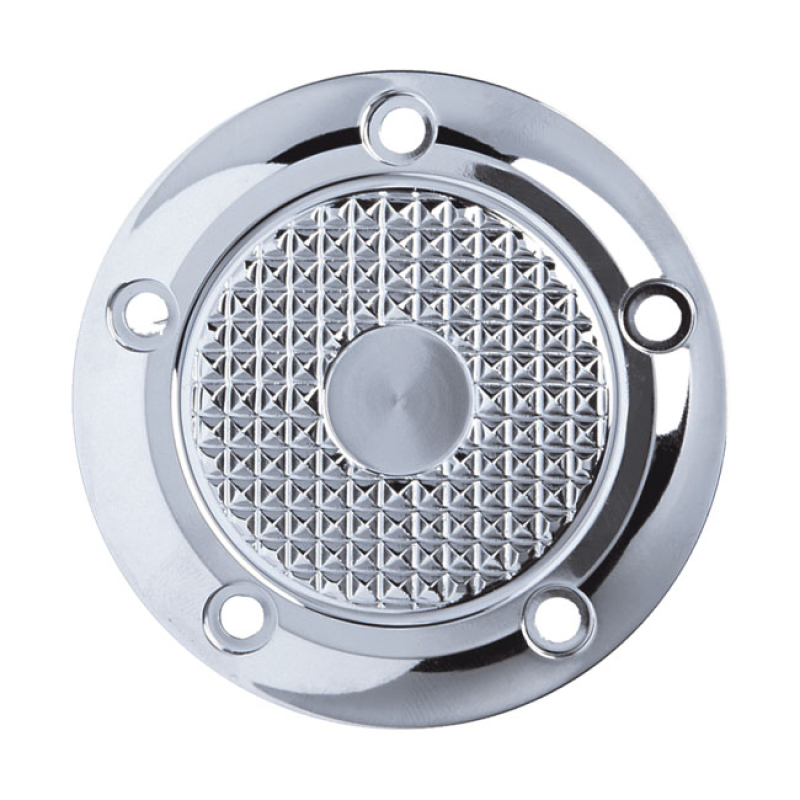 VITY'S DESIGN, DIAMOND POINT COVER. CHROME CNC MACHINED FROM BILLET AL 906290