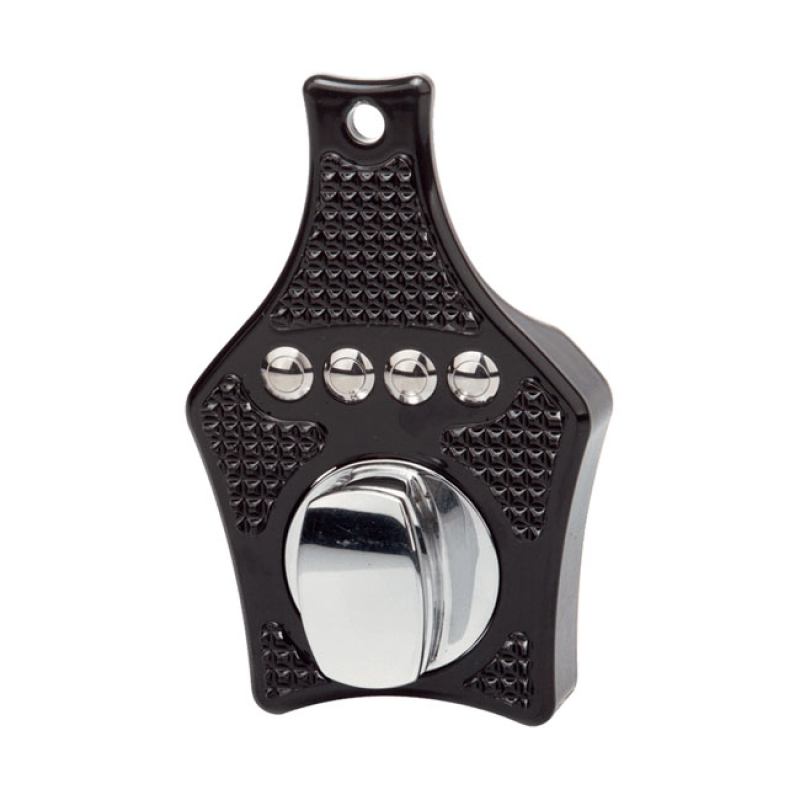 VITY'S DESIGN, DIAMOND IGNITION SWITCH RELOCATION KIT. BLACK GLOSS BLA 906314