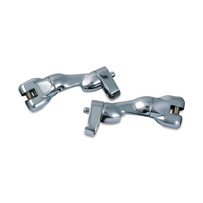 KURYAKYN, ADJUSTABLE PASSENGER PEG MOUNTS. CHROME DIRECT REPLACEMENT. 906397
