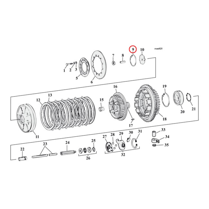 RETAINING RING, CLUTCH ADJ. PLATE 906970
