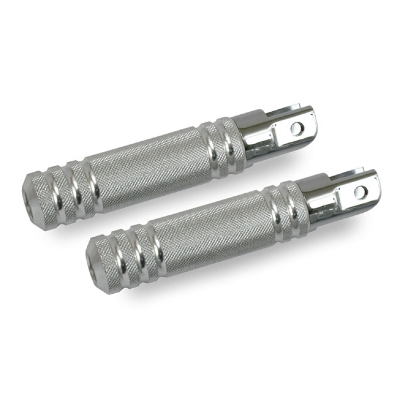 KNURLED ALUMINUM FOOT PEGS. SMALL DIAMETER. POLISHED 908925