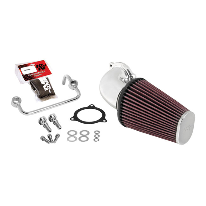 K&N, AIRCHARGER PERFORMANCE AIR CLEANER KIT. POLISHED 909617