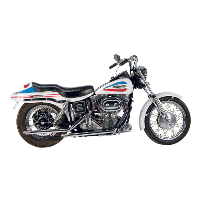 PAUGHCO, DRAG PIPES (40"). CHROME STANDARD 1 3/4" DIAMETER, SLASH CUT 909930