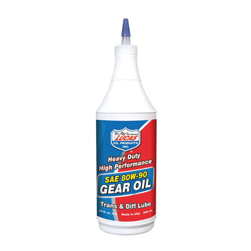 LUCAS, 80W90 TRANSMISSION OIL. MINERAL MINERAL. 1 QUART (946CC) BOTTLE 910406