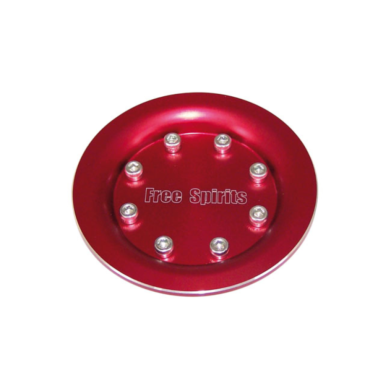 FREE SPIRITS XR TRANSM. PULLEY COVER RED ANODIZED ALUMINUM. FITS THE S 911242