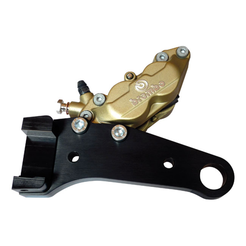 FREE SPIRITS, REAR BRAKE CALIPER KIT BLACK BRACKET WITH GOLD ANODIZED 911312