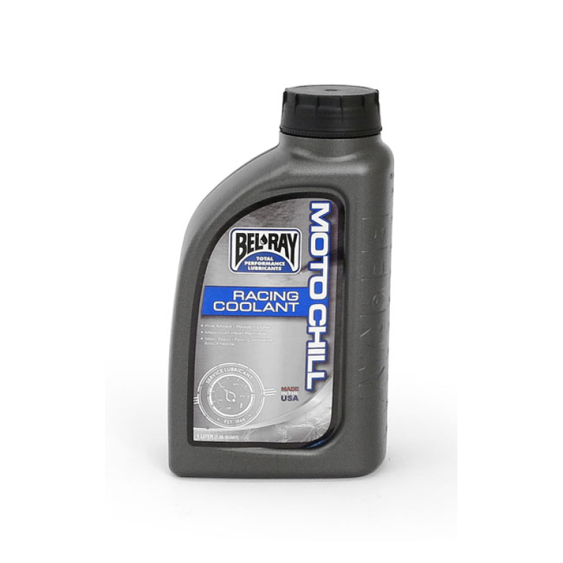BEL-RAY MOTO CHILL, ENGINE COOLANT. 1L RACING COOLANT. BLUE COOLING FL 912118