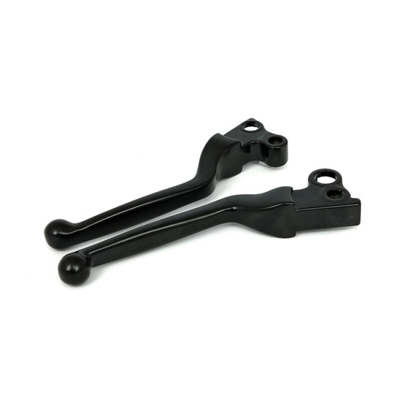 HANDLEBAR LEVER KIT, CUSTOM NARROW BLACK, 12MM WIDE, 82-95 STYLE 913113