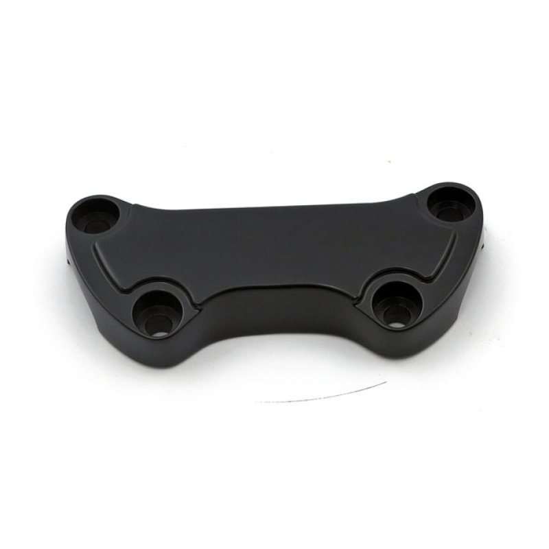HANDLEBAR TOP CLAMP, WITHOUT SKIRT BLACK, LOW SCALLOPED.   FITS OEM ST 914094