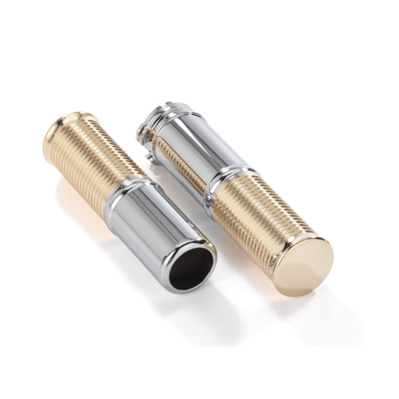 KUSTOM TECH, FL HANDLEBAR GRIP SET. POLISHED ALU/BRASS FITS 1" DIAMETE 914940