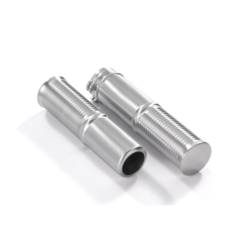 KUSTOM TECH, FL HANDLEBAR GRIP SET. SATIN ALUMINUM FITS 1" DIAMETER HA 914947