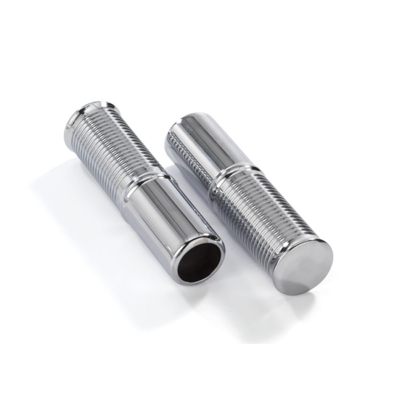 KUSTOM TECH, FL HANDLEBAR GRIP SET. INT. THROTTLE, CHROME CHROME PLATE 914955