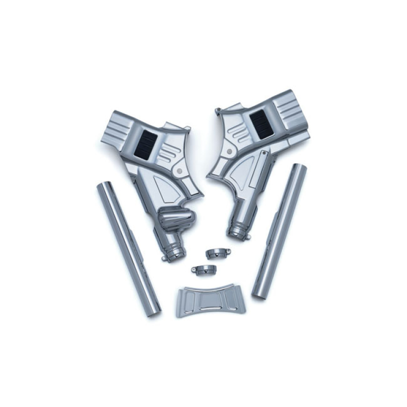 KURYAKYN, TOURING DELUXE FRAME NECK COVER. CHROME DESIGNED TO SMOOTH O 917211