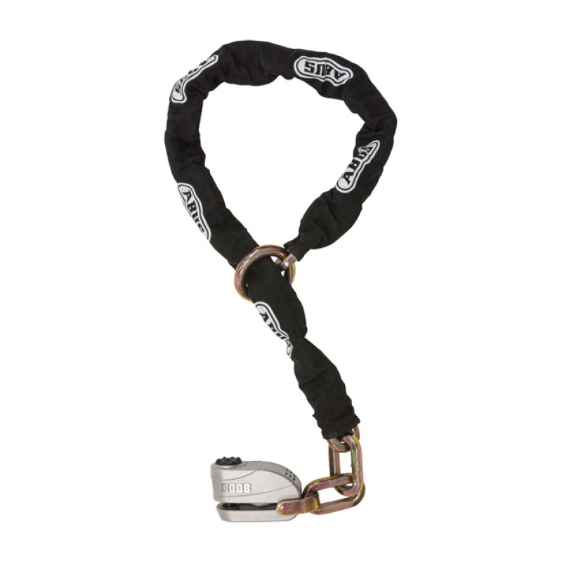 ABUS, 8008 DISC LOCK & 12KS120 BLACK LOOP CHAIN SECURITY LEVEL 20. THI 917718