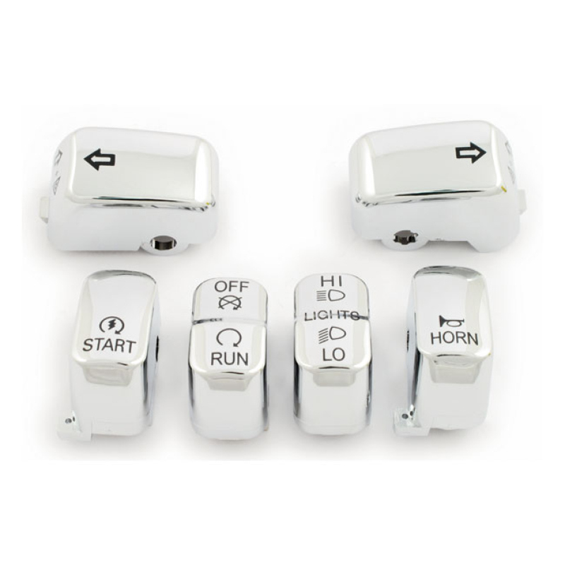 HANDLEBAR SWITCH CAP KIT, CHROME 920108