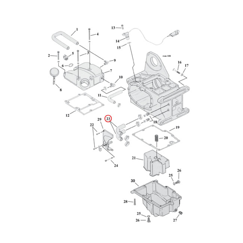 ÖLJYLETKU 90* TC KONE / LAATIKKO - OIL HOSE, TRANSM. TO ENGINE 921260