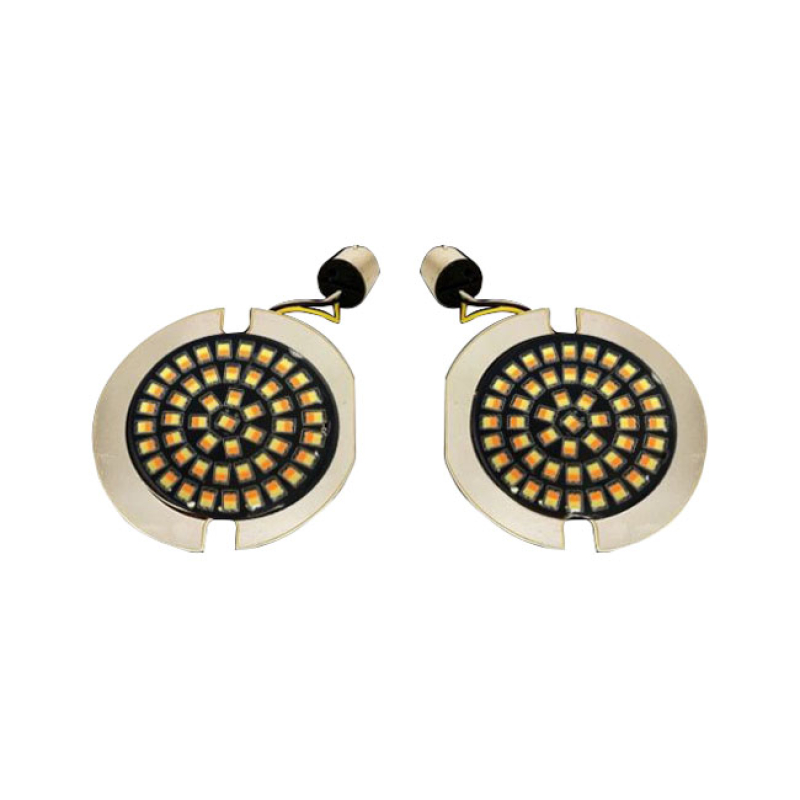 CUSTOM DYNAMICS, GENESIS 4 SERIES FRONT TURN SIGNAL INSERTS SMOKE LENS 922576