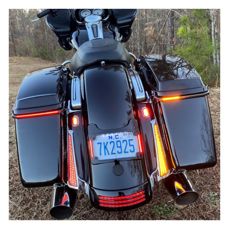 CUSTOM DYNAMICS, FASCIA LED REAR PANELS FOR TOURING. CHROME WITH CHROM 922578