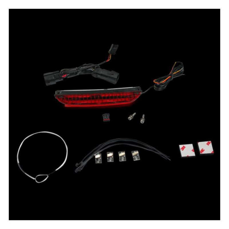 CUSTOM DYNAMICS, LUGGAGE RACK LED LIGHT BAR. RED LENS ADDS AN ADDITION 922674