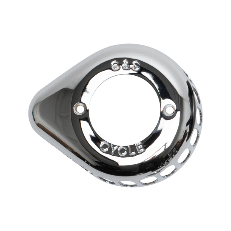 S&S, AIR STINGER TEARDROP COVER ONLY. CHROME STOCK REPLACEMENT COVER. 923191