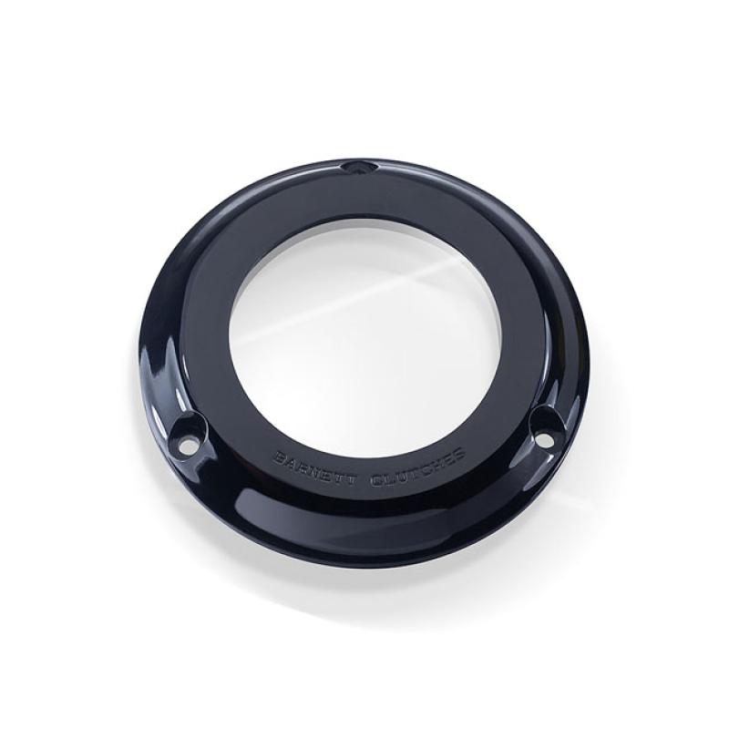BARNETT, CLEAR DERBY COVER. BLACK BLACK POWDER COATED BILLET ALUMINUM. 923382