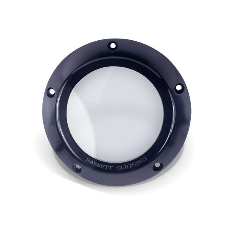 BARNETT, CLEAR DERBY COVER. BLACK BLACK POWDER COATED BILLET ALUMINUM. 923384