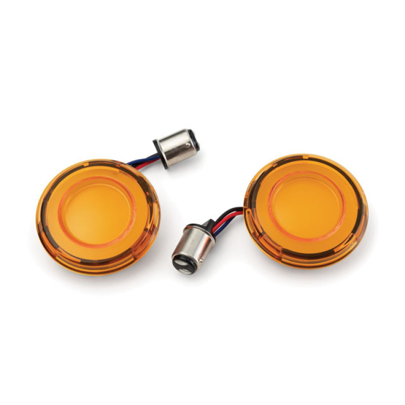 KURYAKYN, TRACER LED FRONT TURN SIGNAL INSERT SET AMBER LENS FRONT. AM 923609
