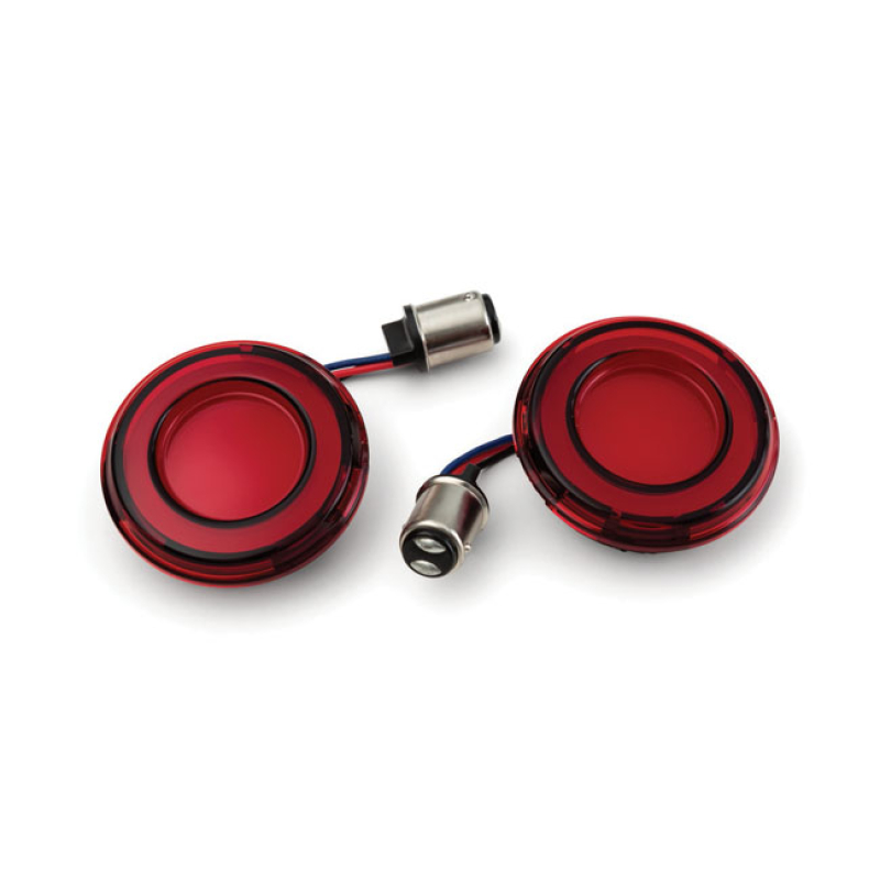 KURYAKYN, REAR TRACER LED TURN SIGNAL INSERT SET. RED LENS 923613