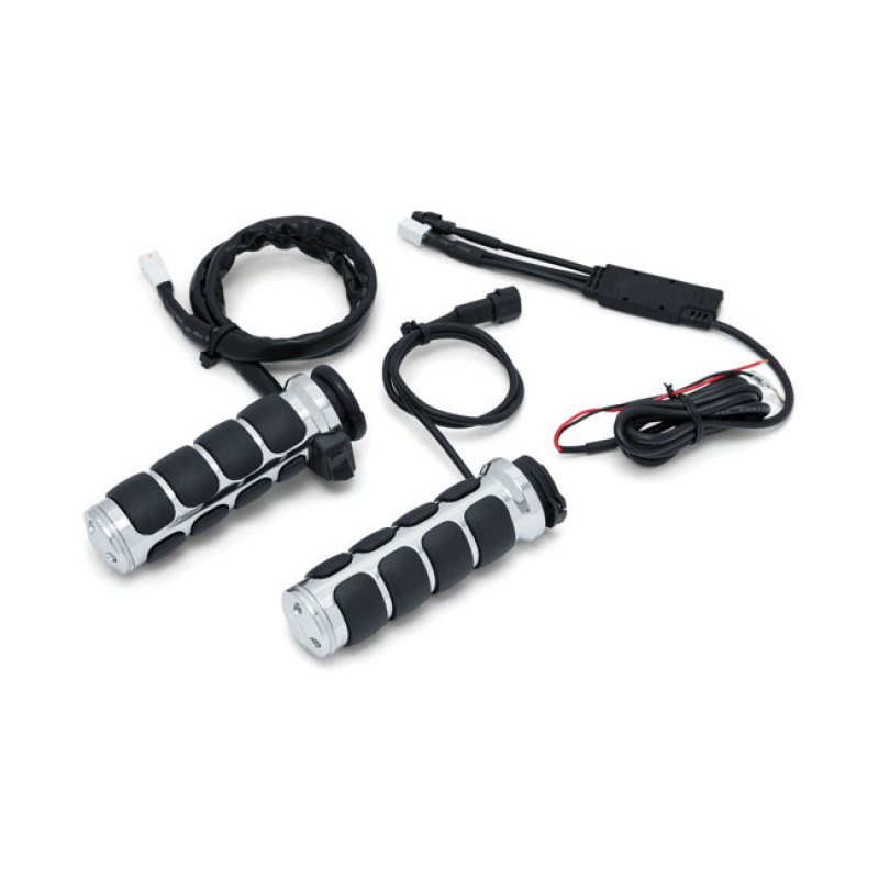 KURYAKYN, HEATED ISO GRIPS. CHROME INTEGRATED HEATING ELEMENTS WITH 5 923618