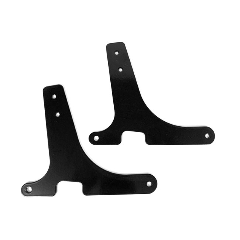 WESTLAND CUSTOMS, SISSY BAR SIDE PLATES. BLACK BLACK POWDER COATED 3MM 923765