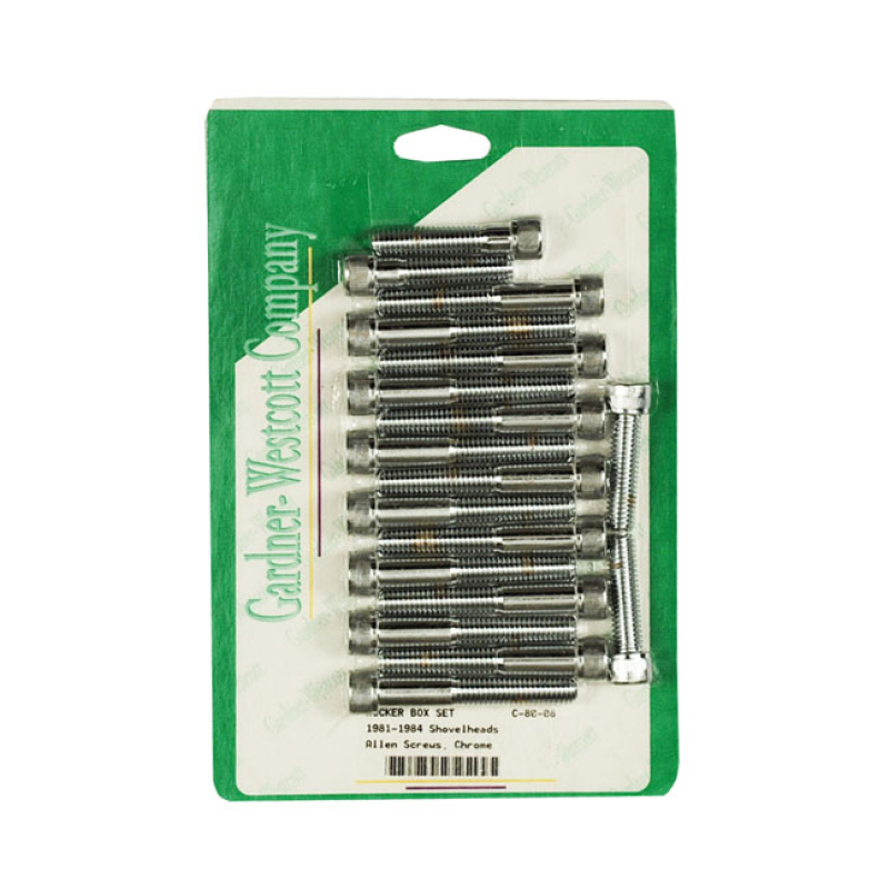 GW, SHOVEL ROCKER BOX BOLT KIT. ALLEN, CHROME CHROME ALLENHEAD (SOCKET 927008