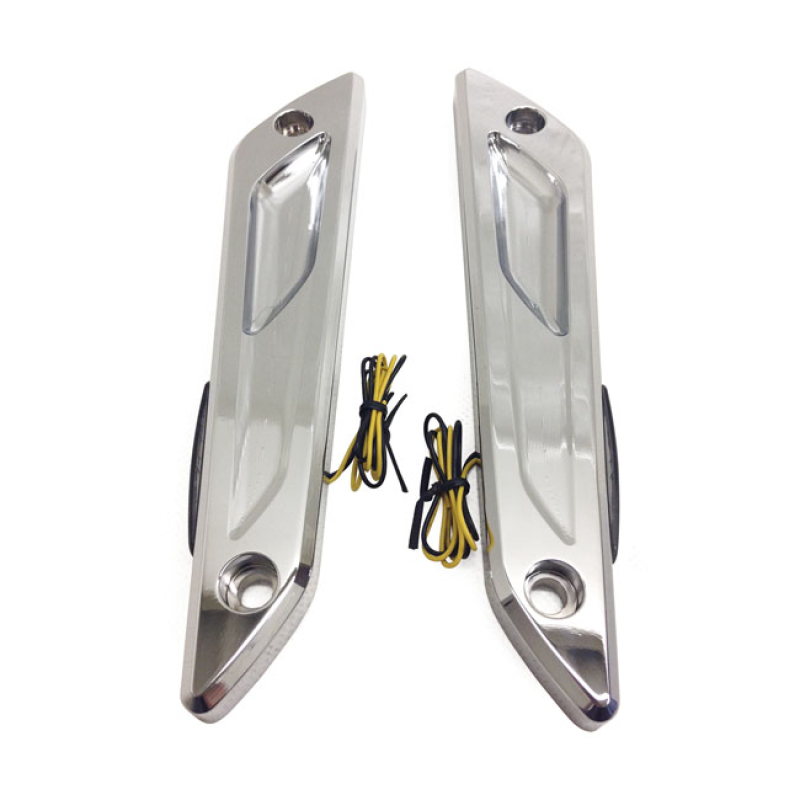KODLIN, ATOMIK LED FRONT TURN SIGNALS. CHROME 928133