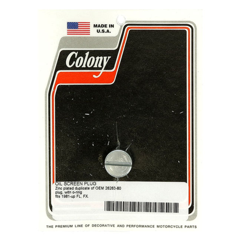 COLONY PLUG, OIL PUMP & CRANKCASE 929681