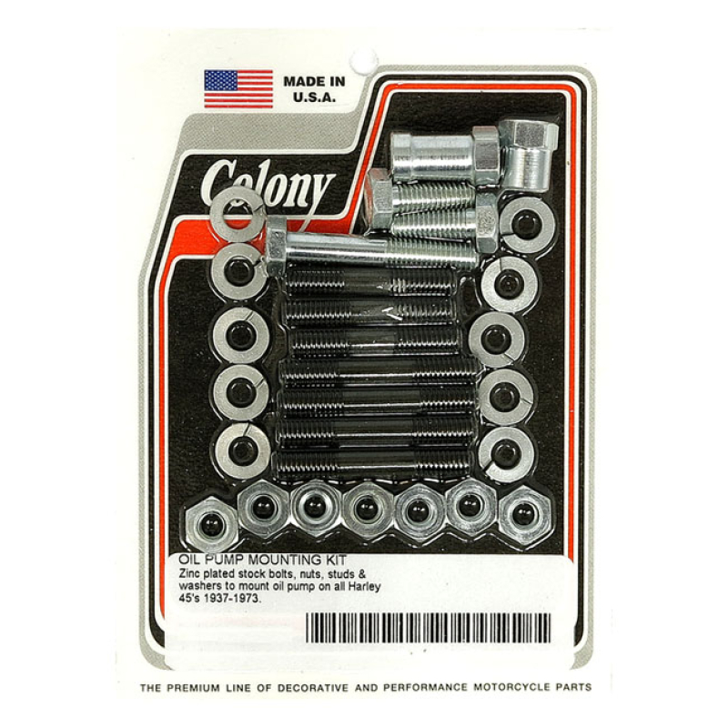 COLONY OIL PUMP MOUNT KIT OEM STYLE ZINC, INCL. ALL STUDS 929687
