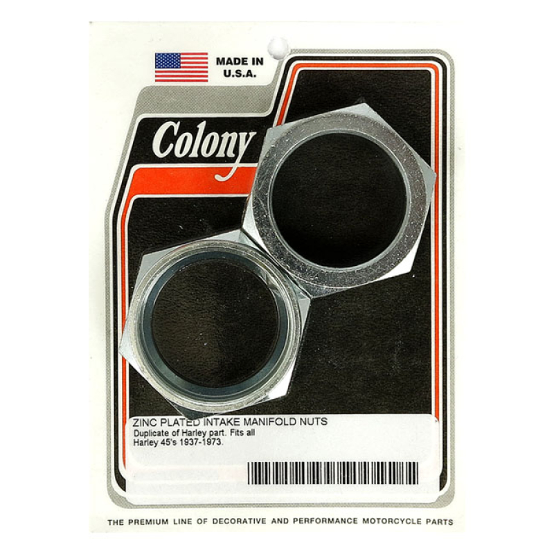 COLONY MANIFOLD NUTS, PLUMBER STYLE ZINC 929696