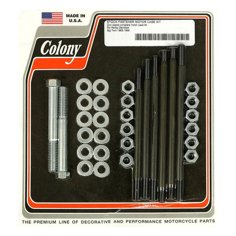 COLONY CRANKCASE BOLT KIT HEX ZINC 929730
