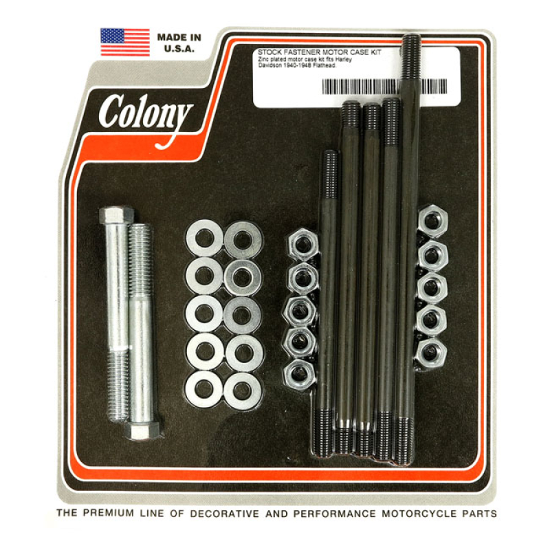 COLONY CRANKCASE BOLT KIT ZINC, STOCK STYLE 929734