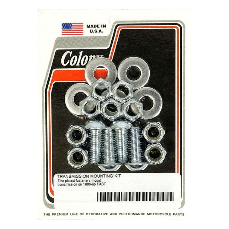 COLONY, TRANSMISSION MOUNT KIT. ZINC COMPLETE TRANSMISSON MOUNT KIT. E 929781