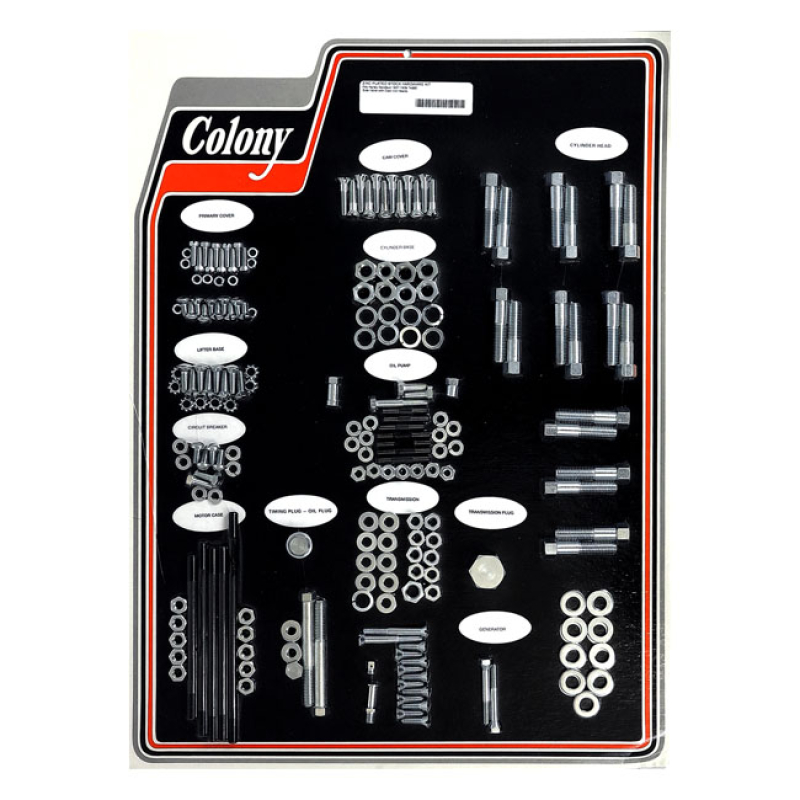 COLONY MOTOR SCREW SET ZINC, OEM STYLE 929803